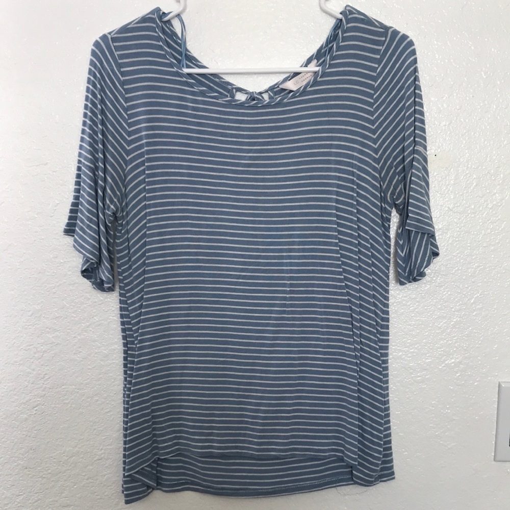 Blue and White striped Shirt